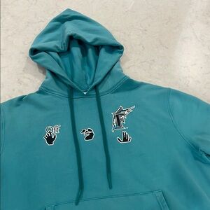Off-White x MLB Florida Marlins hoodie size XXL fits like XL good used condition